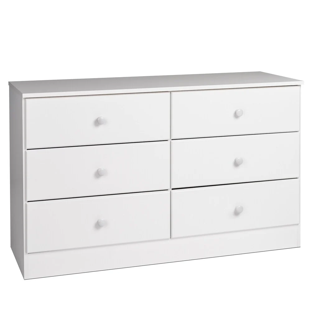 Bella 6-Drawer Dresser, White