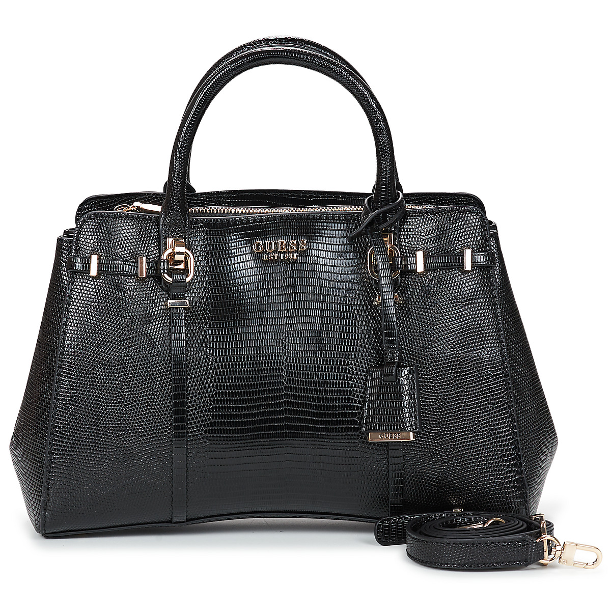 Guess - LEONA MULTI COMP SATCHEL - Black