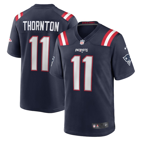 Tyquan Thornton New England Patriots Nike Game Player Jersey - Navy