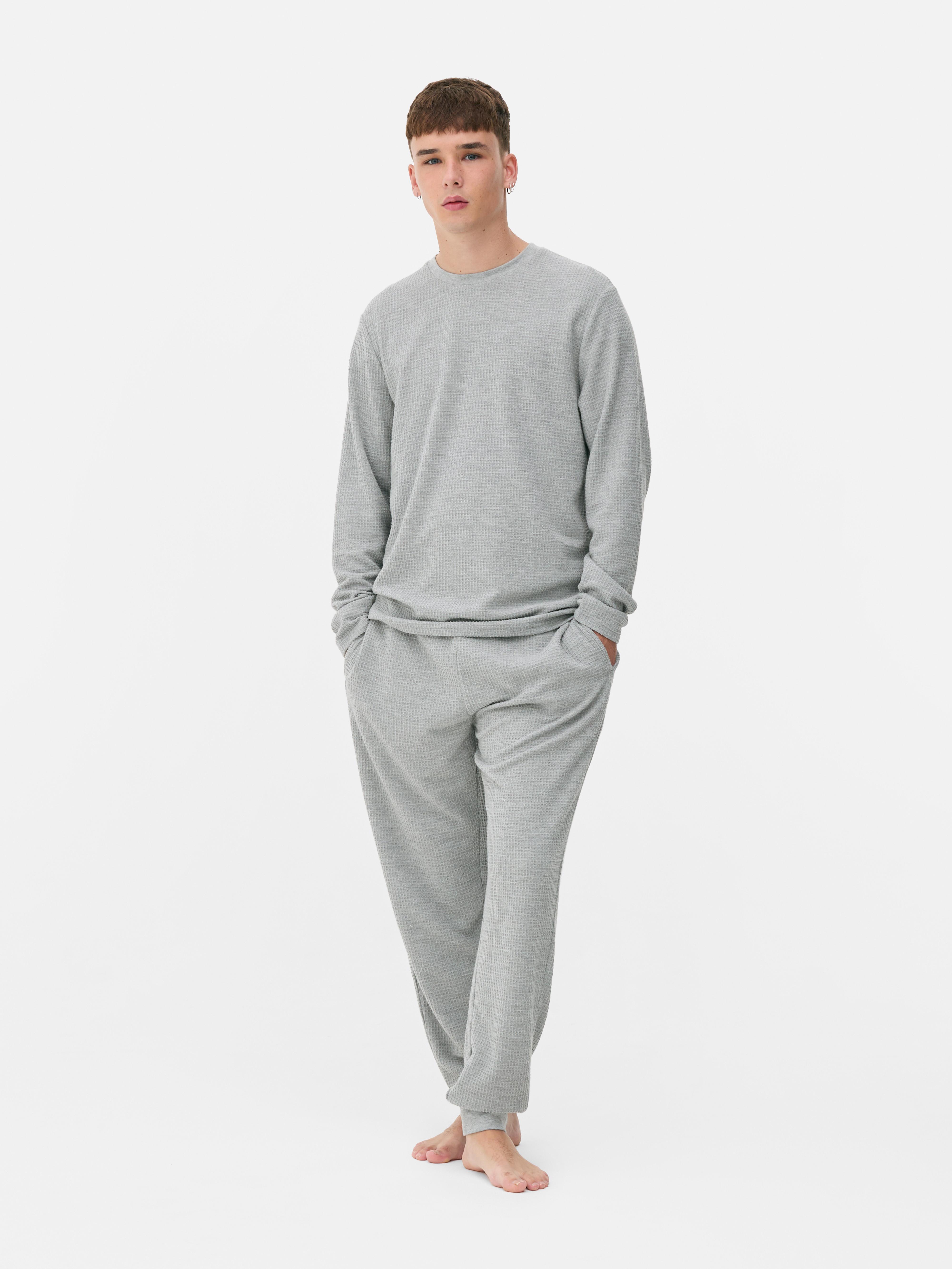 Waffle Texture Long Pajamas