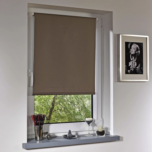 Verdunkelungsrollo »Klemmfix«, stone, Polyester
