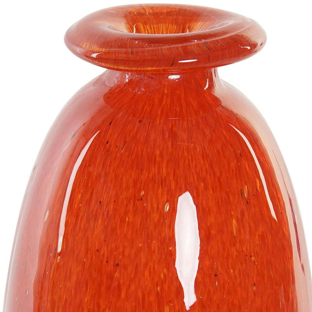 - Vase en verre rouge et noir