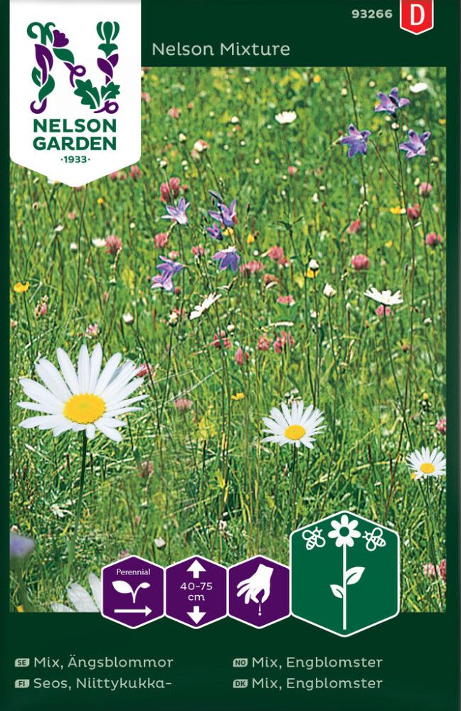 BLOMSTERFRØ NELSON GARDEN ENGBLOMSTER MIX