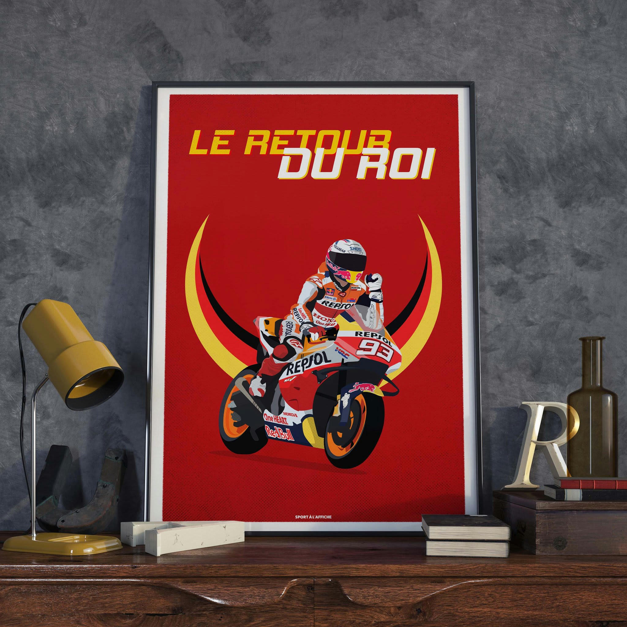 AUTO-MOTO - Affiche Moto GP - Marc Marquez 40 x 60 cm