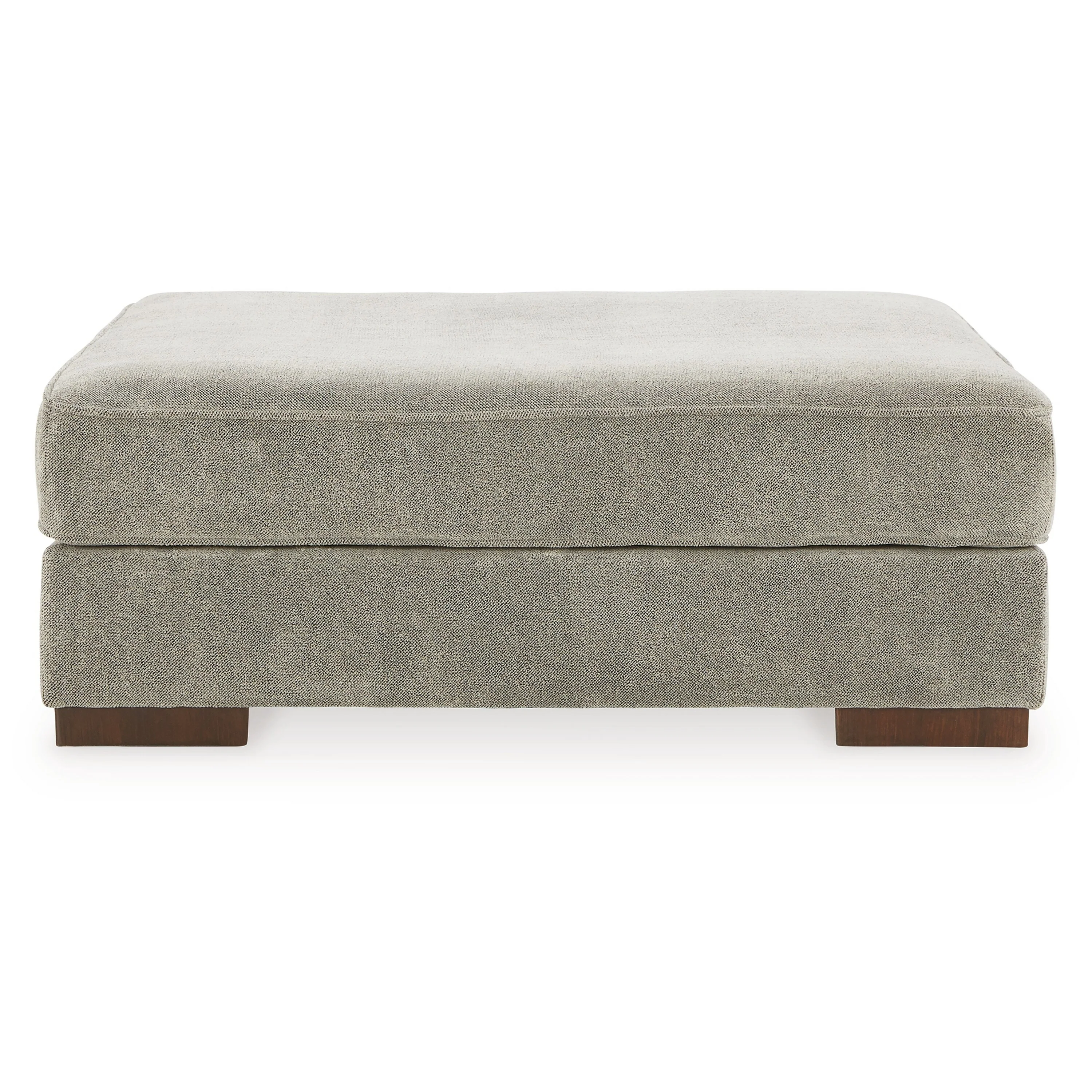 Nexy Oversize Ottoman, Modern Style Smoke Gray Chenille 51 Inch Square