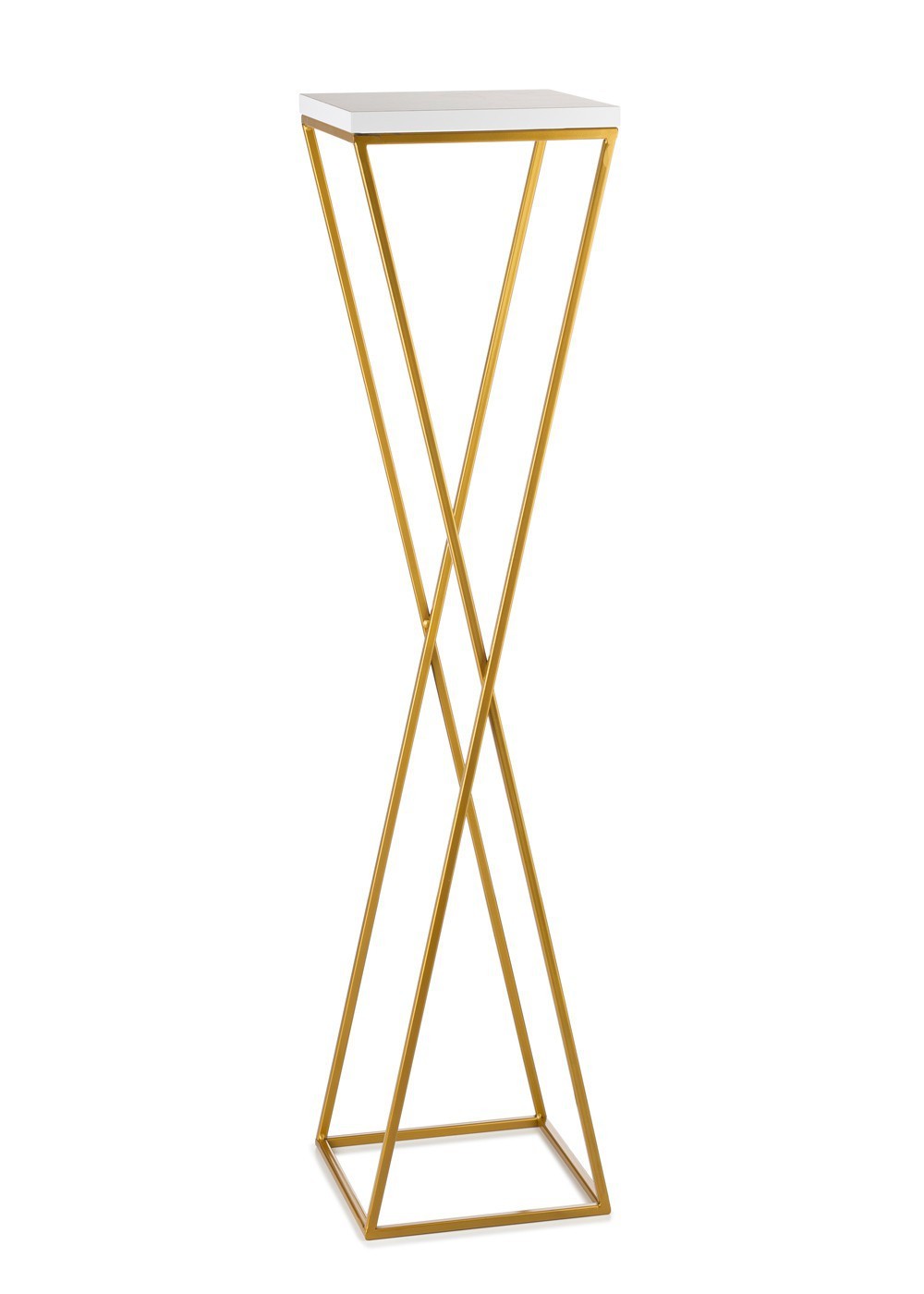 Kwietnik stojak 100 cm blat biały LOFT metalowy
