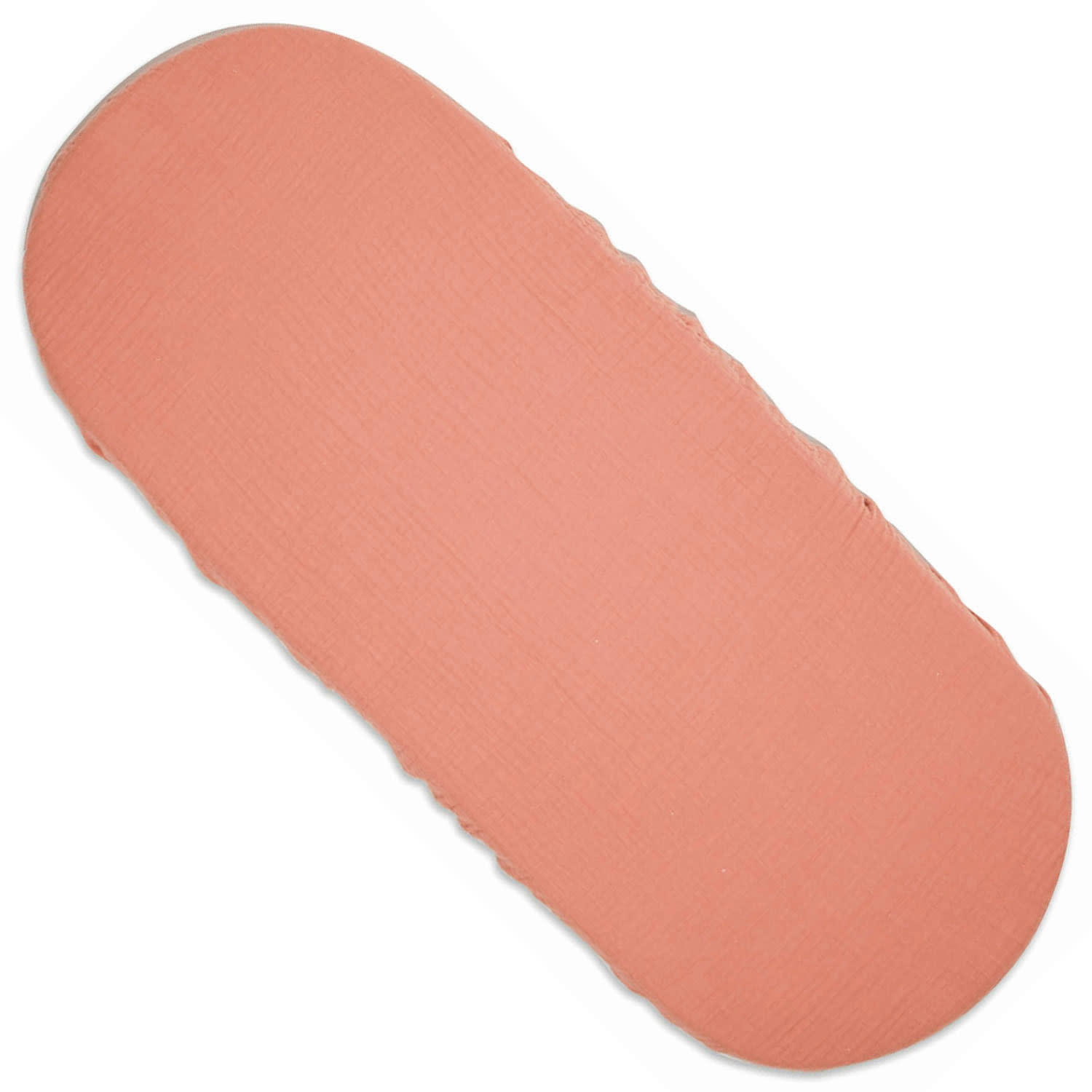 JEANNE - Drap housse couffin ovale en gaze de coton  72 x 32cm