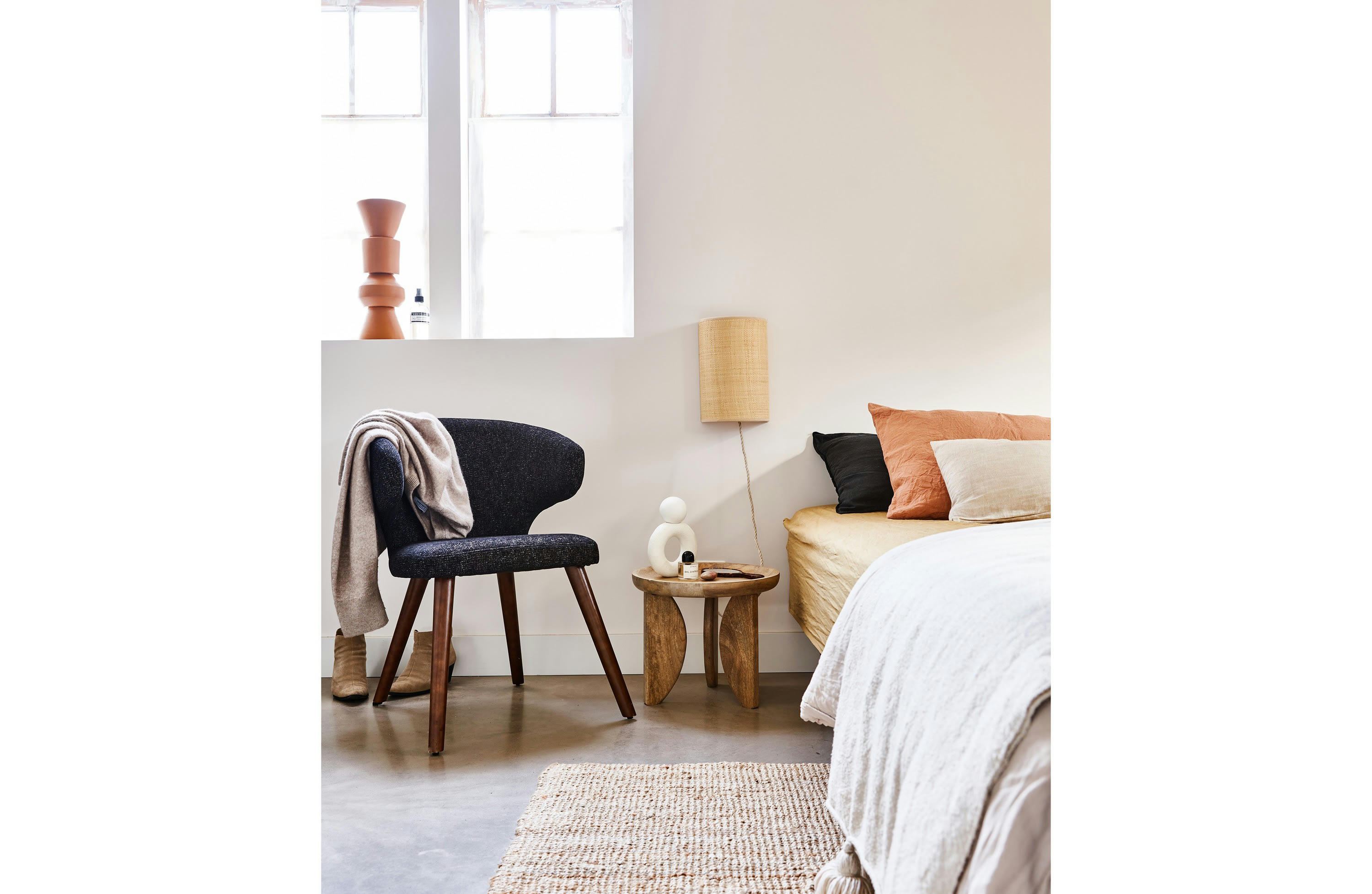 CAPE - Chaise en tissu melangé noir