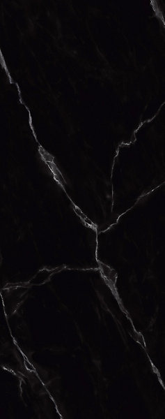 Panneau mural de salle de bains l.100 x H.210 cm, effet marbre de carrare noir mat, Schulte Décodesign Softtouch vendu par 2