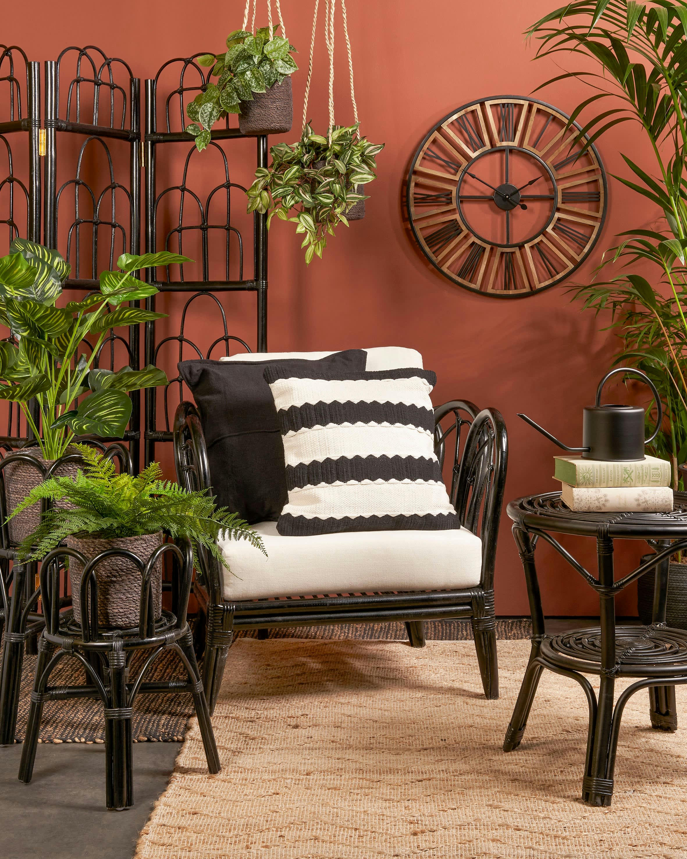 ATLANTIC - 2 cache-pots en jonc de mer gris H16