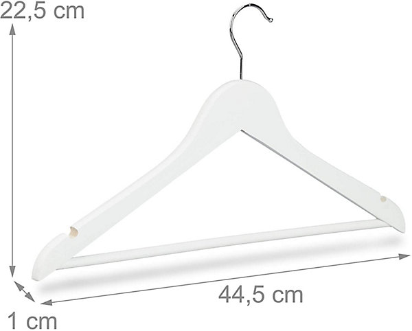 Lot de de 30 cintres avec bois blanc Helloshop26