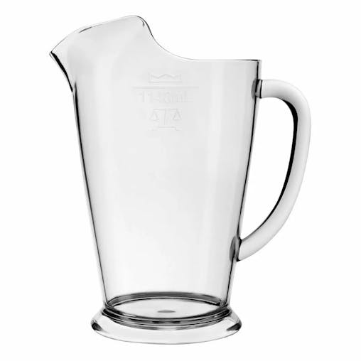 Crown Polycarb Jug with Ice Lip 1140ml | Set of 6