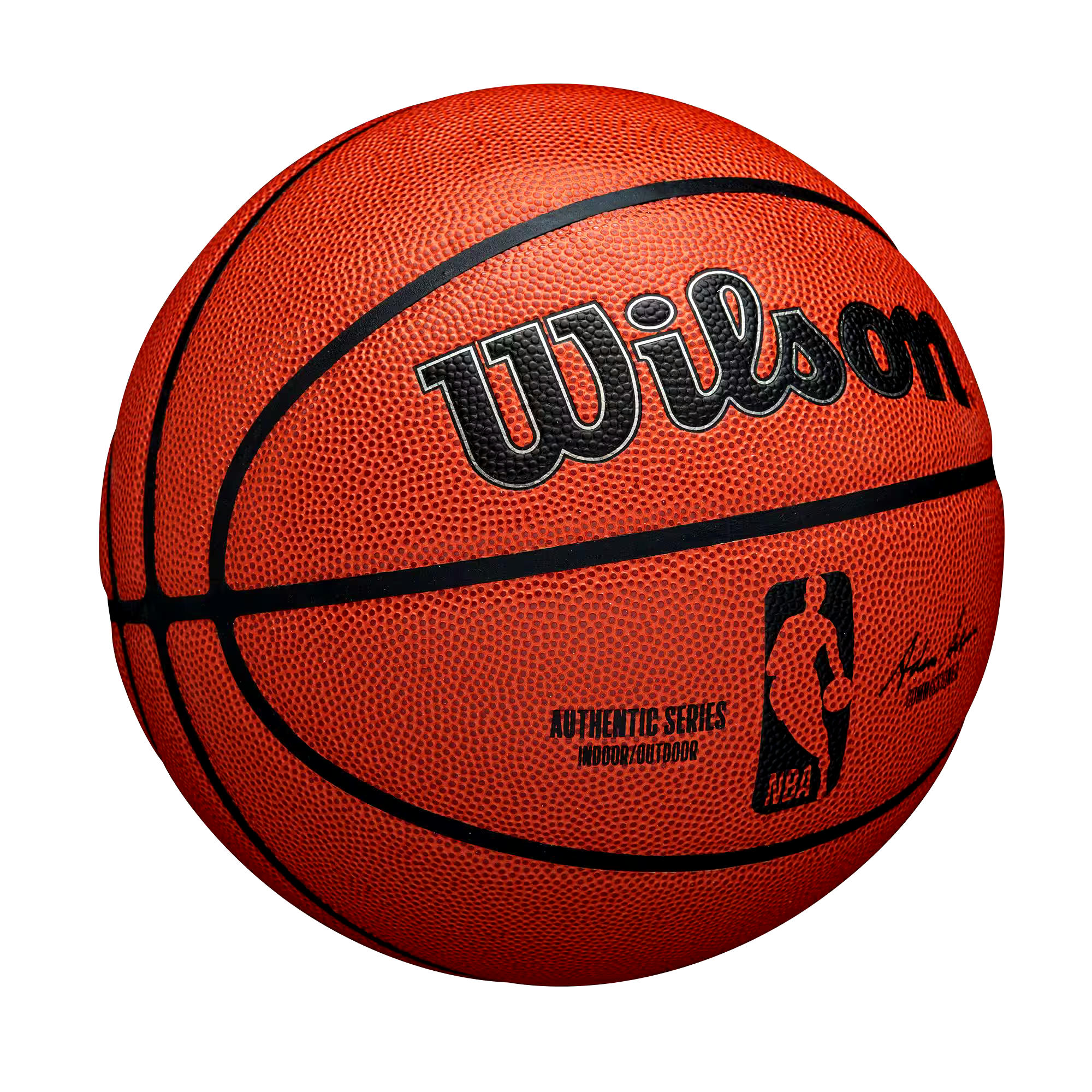 Wilson NBA Authentic Series Indoor/Outdoor Basketball, Official Size 7 (29.5-in), Brown