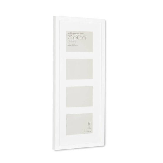 White Multi-Aperture Frame 25cm x 60cm