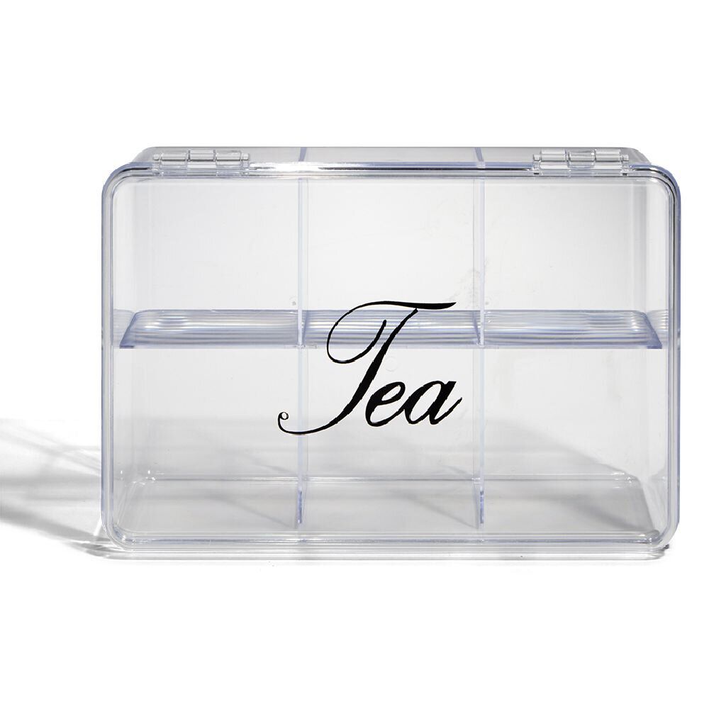 BoÎte à thé plastique transparent 21,5x15x8,5cm