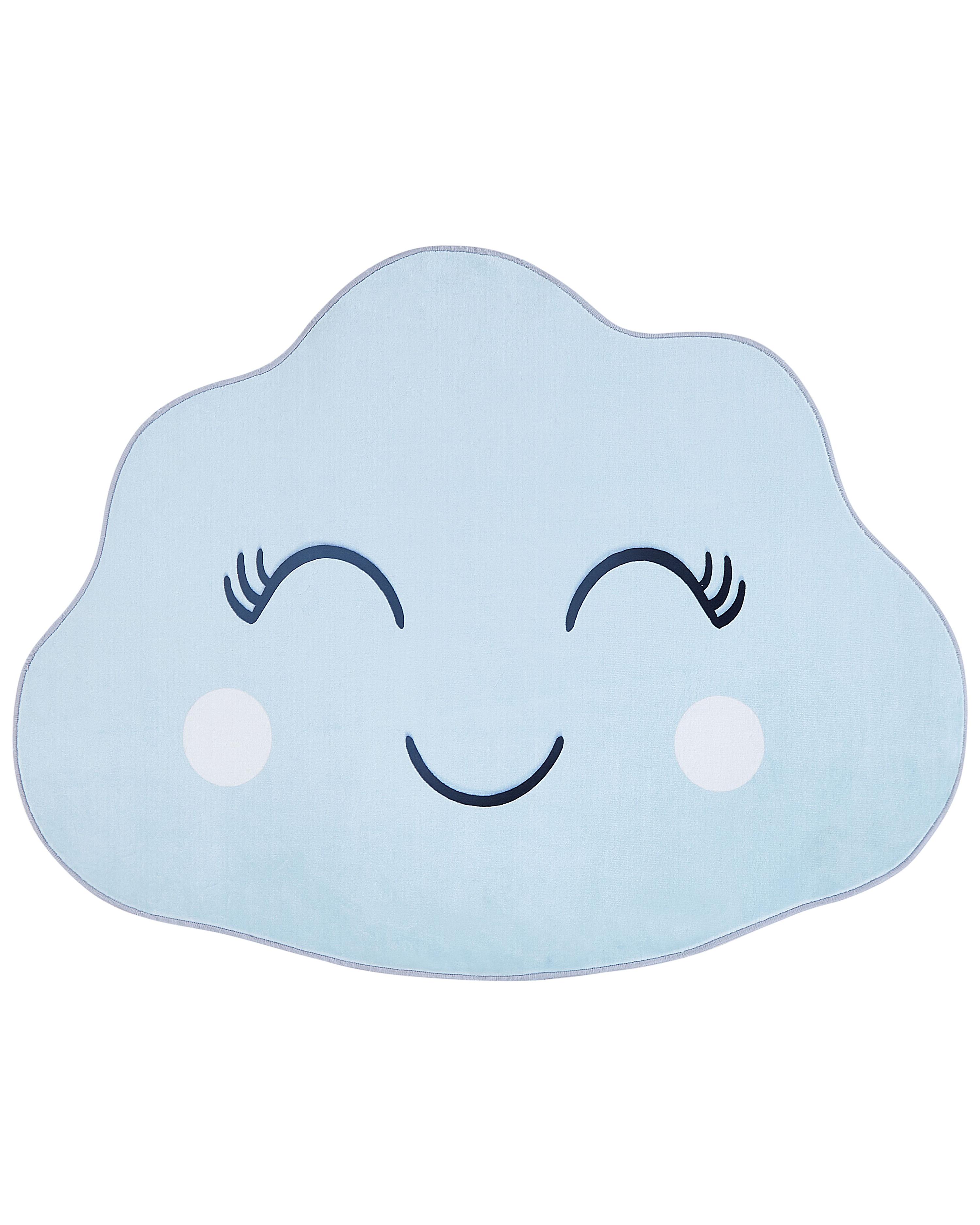 Kids Rug CUMULUS Light Blue 90 x 120 cm