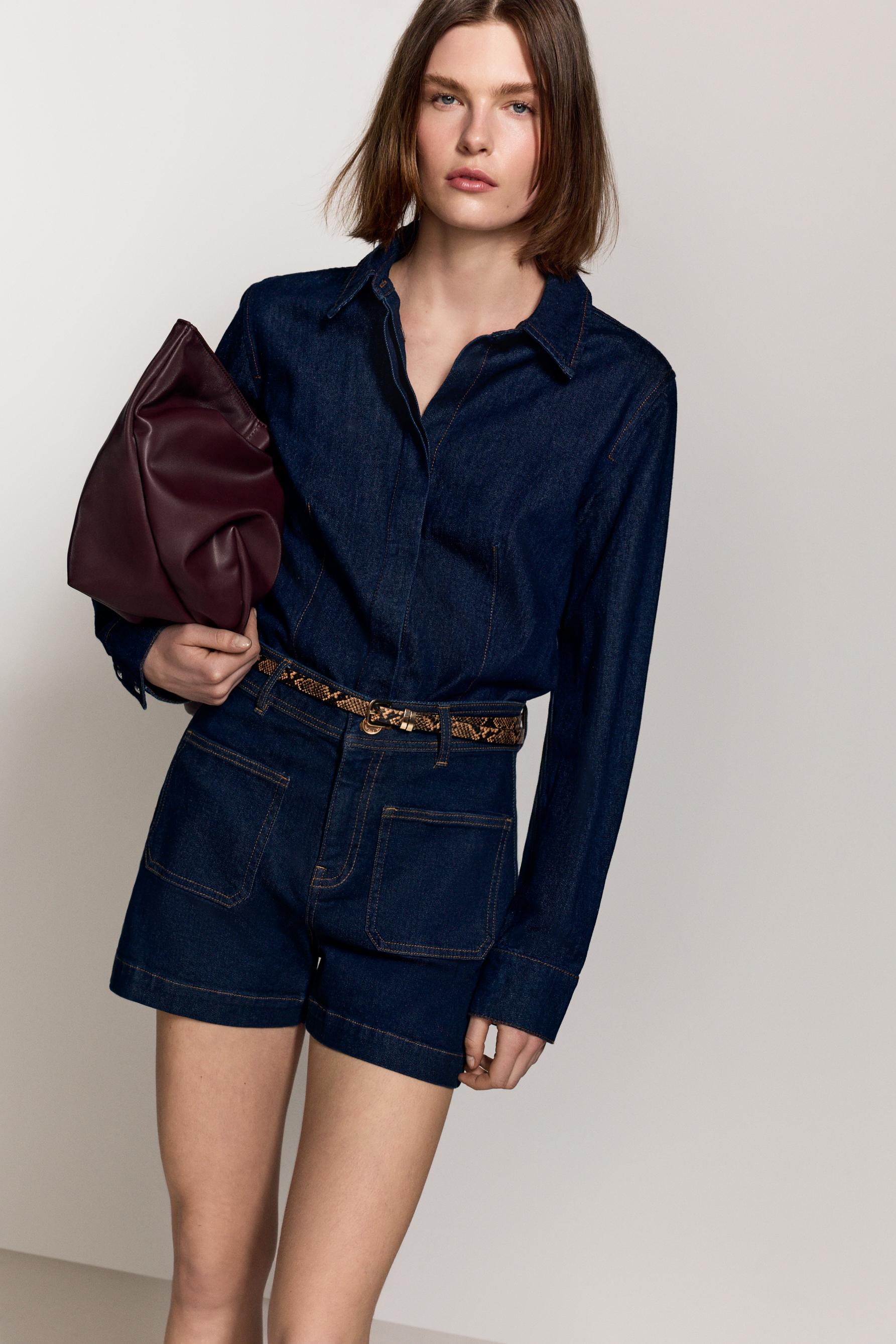 Short denim bolsillos