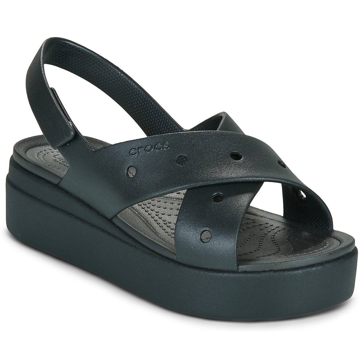 Crocs - BROOKLYN 4U CROSS STRAP SANDAL - Black