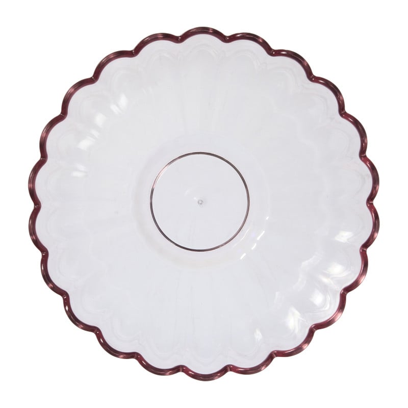 Schaaltje groot geschulpt - roze - &Oslash;15.4x7.5 cm