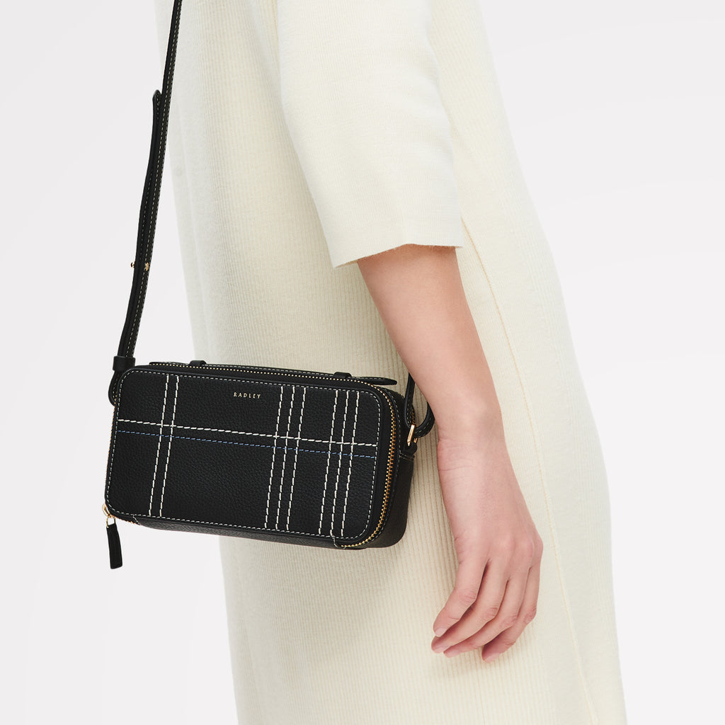 Calvert Way - Check - Small Ziptop Cross Body