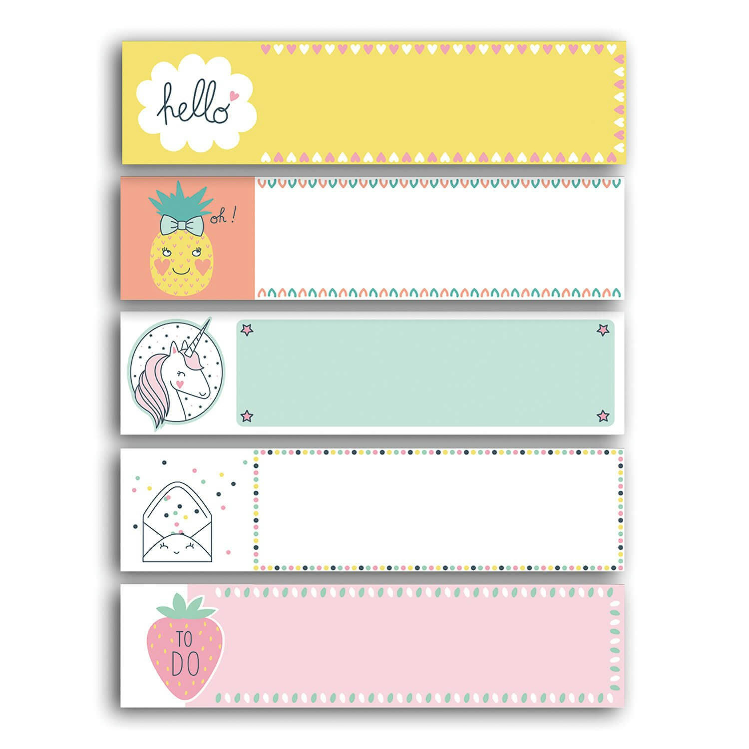 - Lot de 100 sticky notes happy days