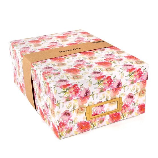 Pink Watercolour Storage Box 11cm x 20cm x 29cm