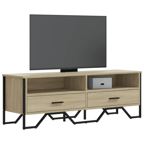 Szafka Pod Telewizor Stolik Półka Szafka RTV Brązowa 122x34x41 cm