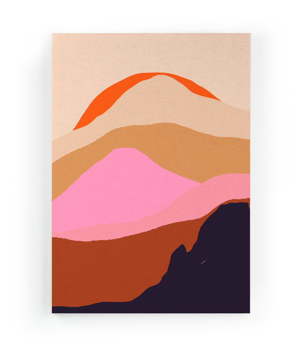 Canvas 60x40 Zonsondergang in de Bergen