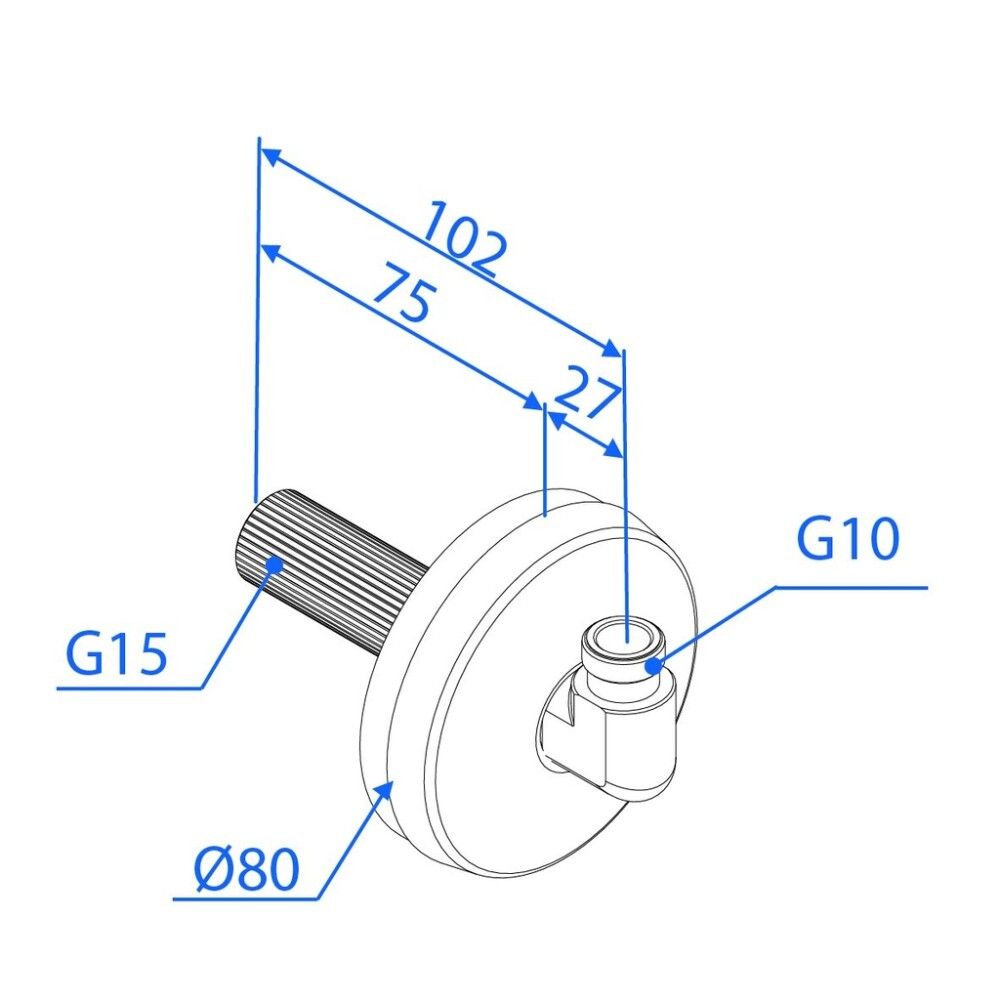 VINKELVENTIL TRIO PERFEKTA G10