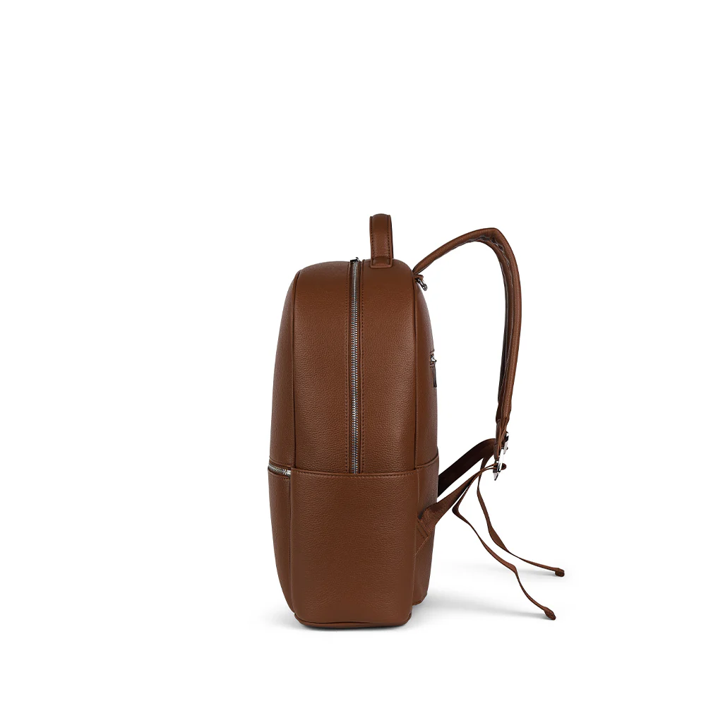 The Vicky - Hazelnut Maternity Backpack in Vegan Leather