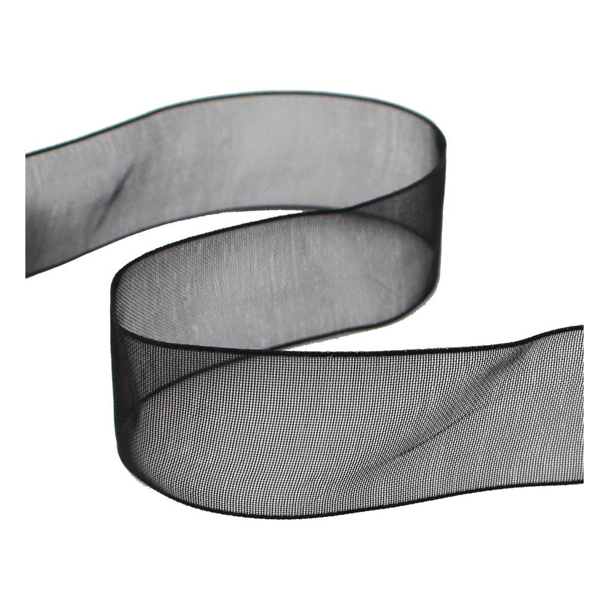 Black Organdie Ribbon 20mm x 5m