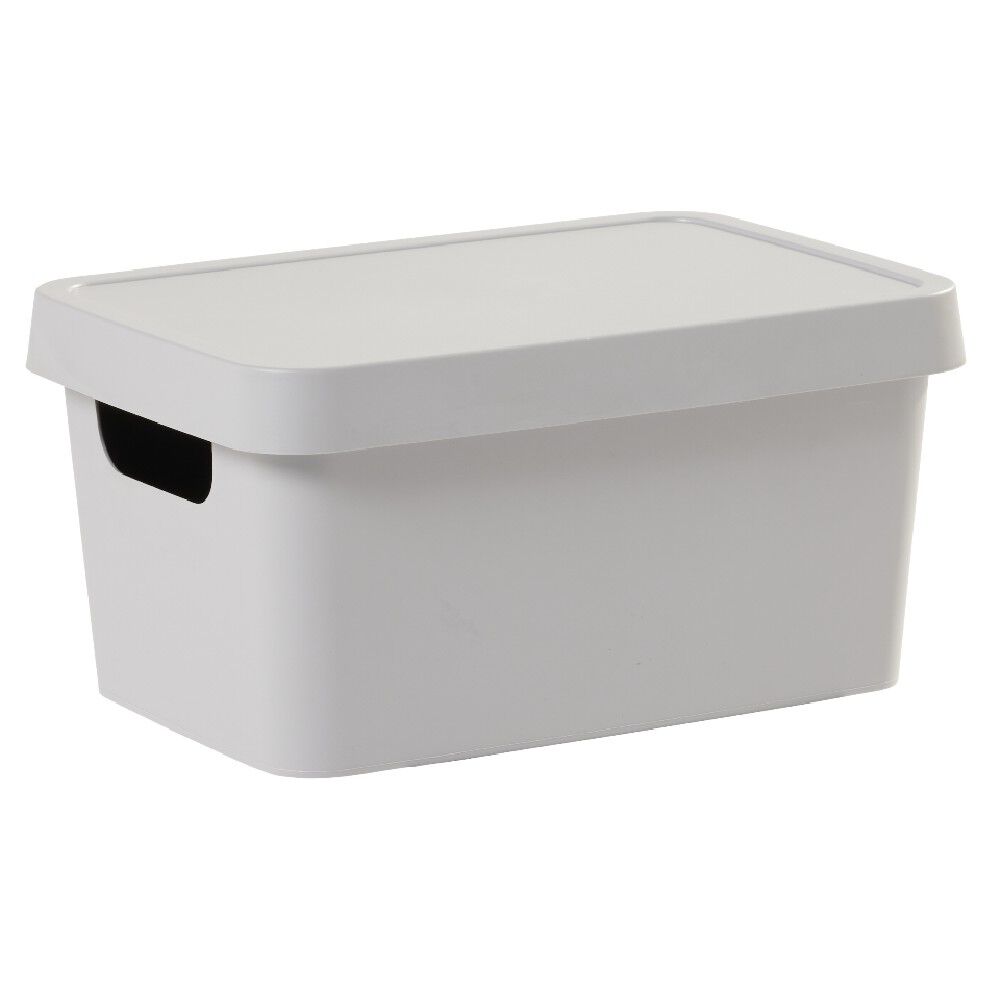 BoÎte de rangement avec couvercle grise 3,6 L