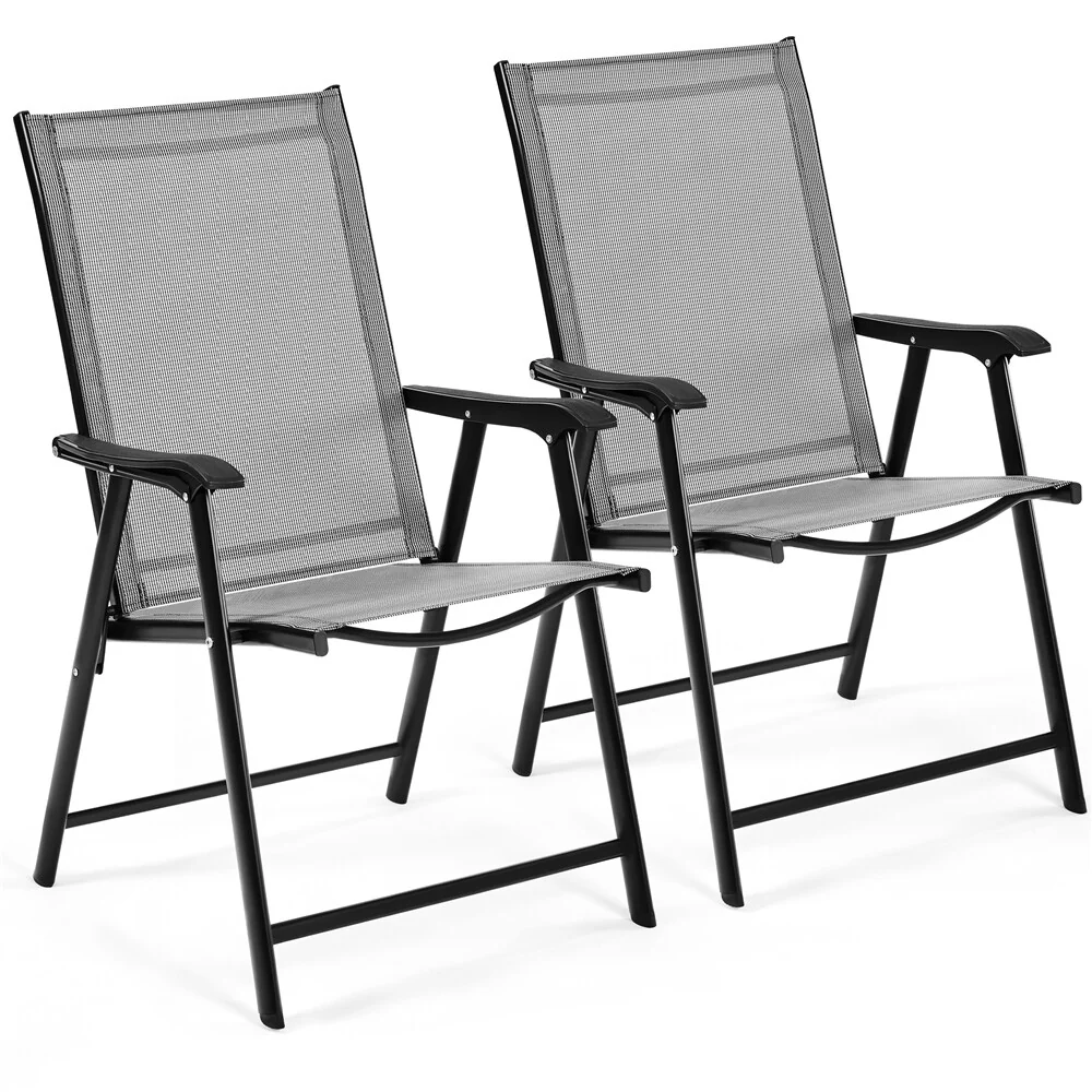 Yaheetech 2pcs Folding Dining Chairs Patio Dining Chairs