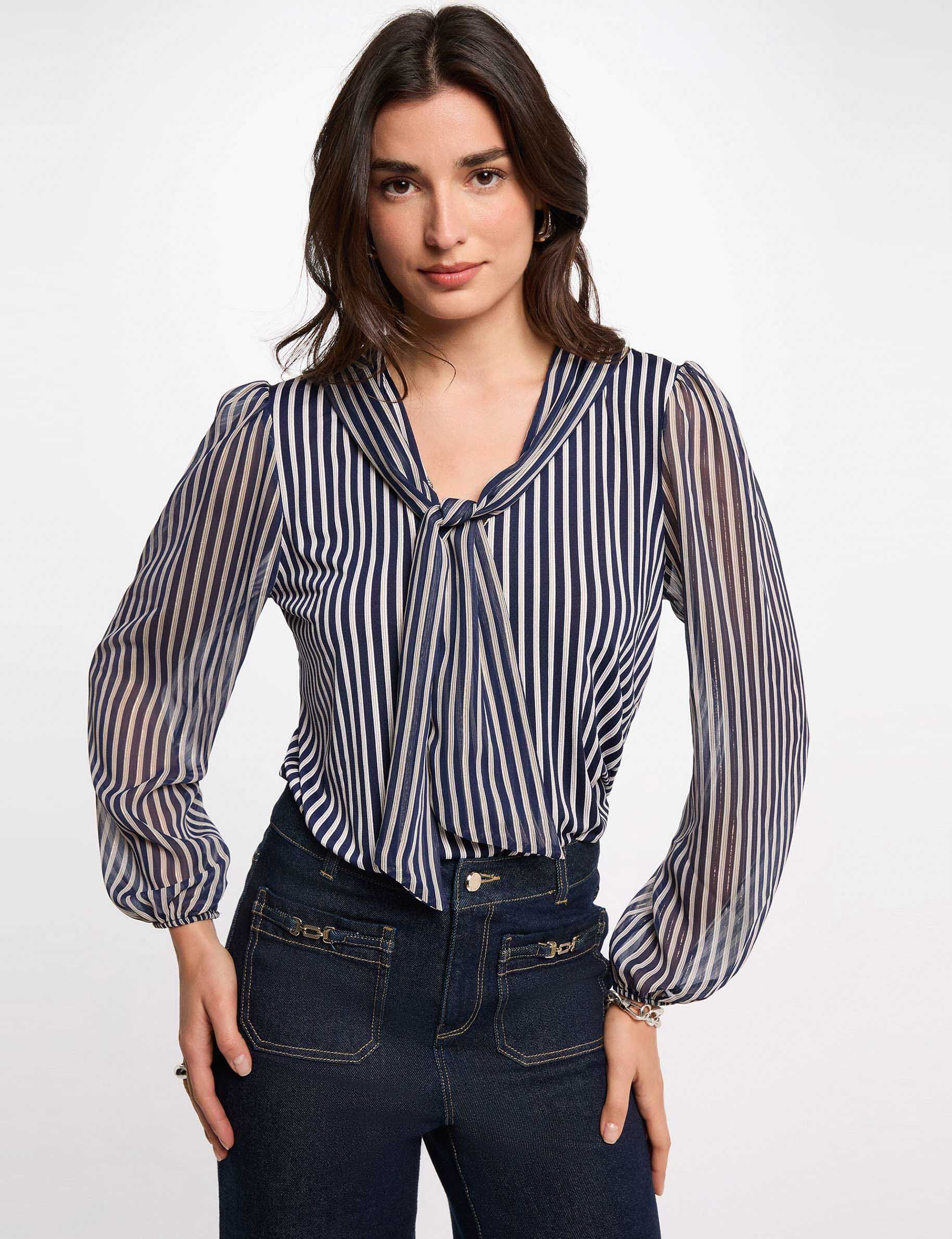 T-Shirt With Lavalli&Egrave;Re Collar White Women