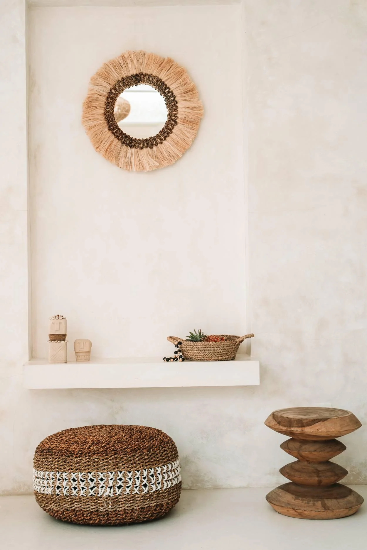 Opbergmand Raffia Trays
