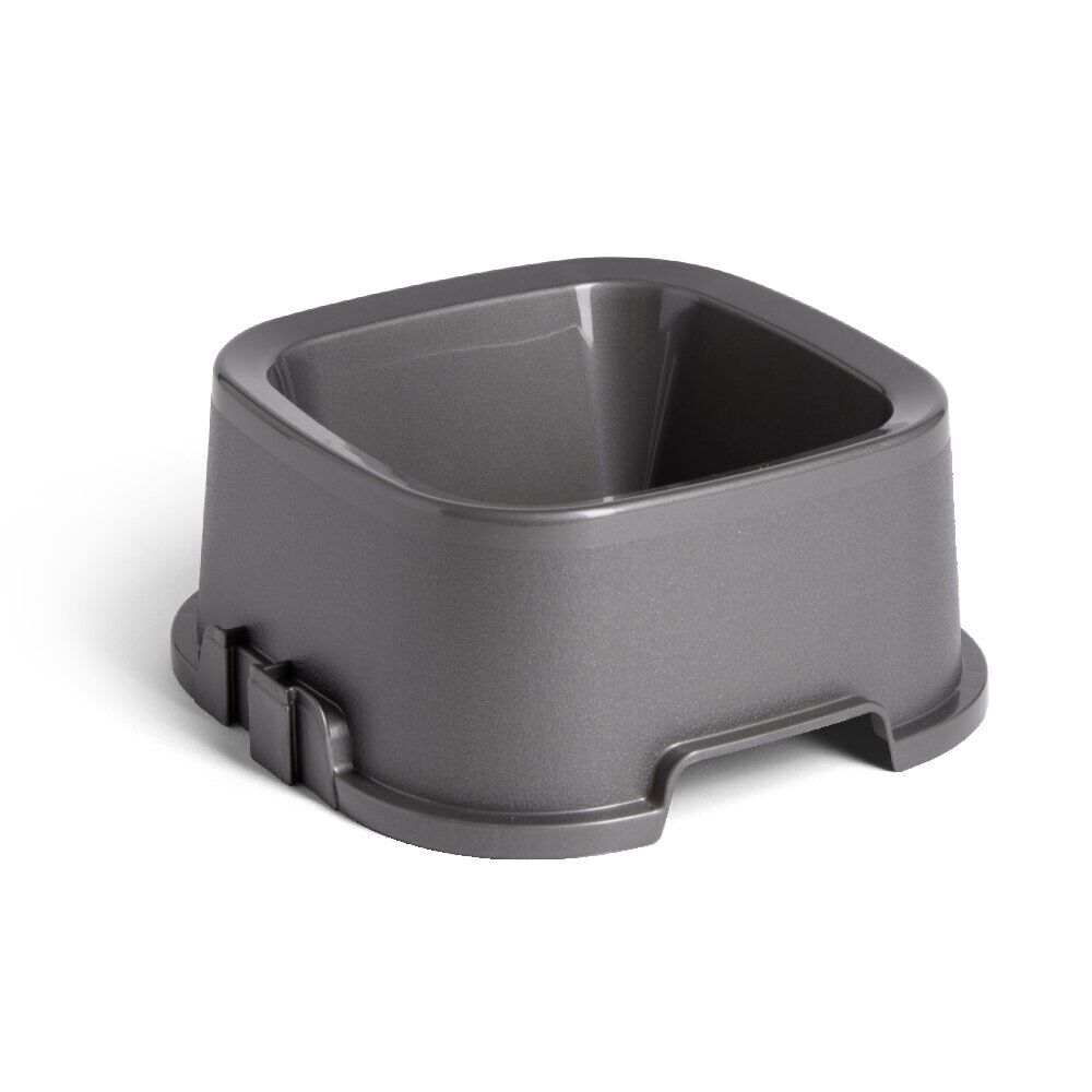 Gamelle carrée grise 1,35 L - plastique 21,5x21,5xH9,4cm
