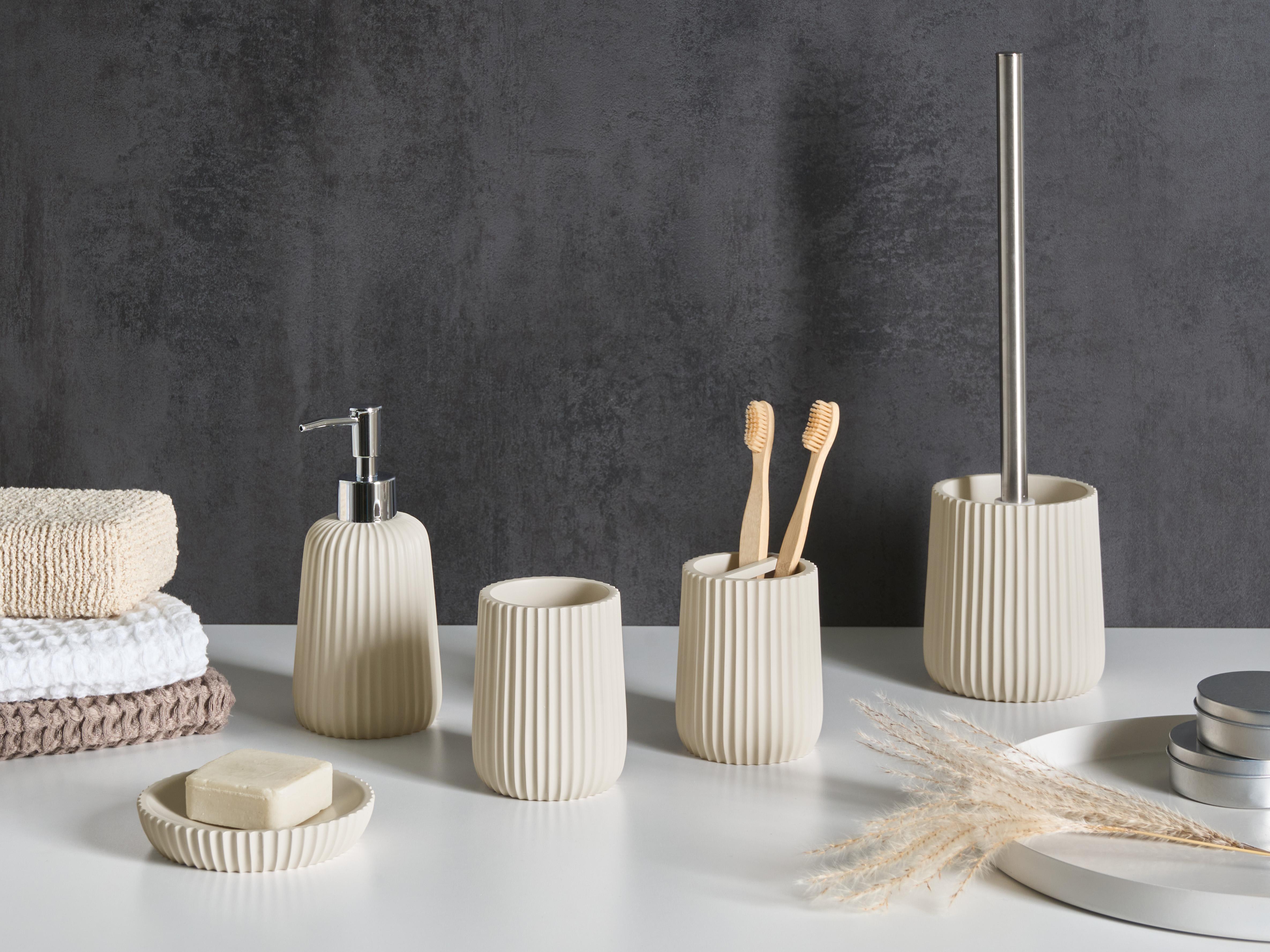 5-Piece Bathroom Accessories Set POZUZO Beige