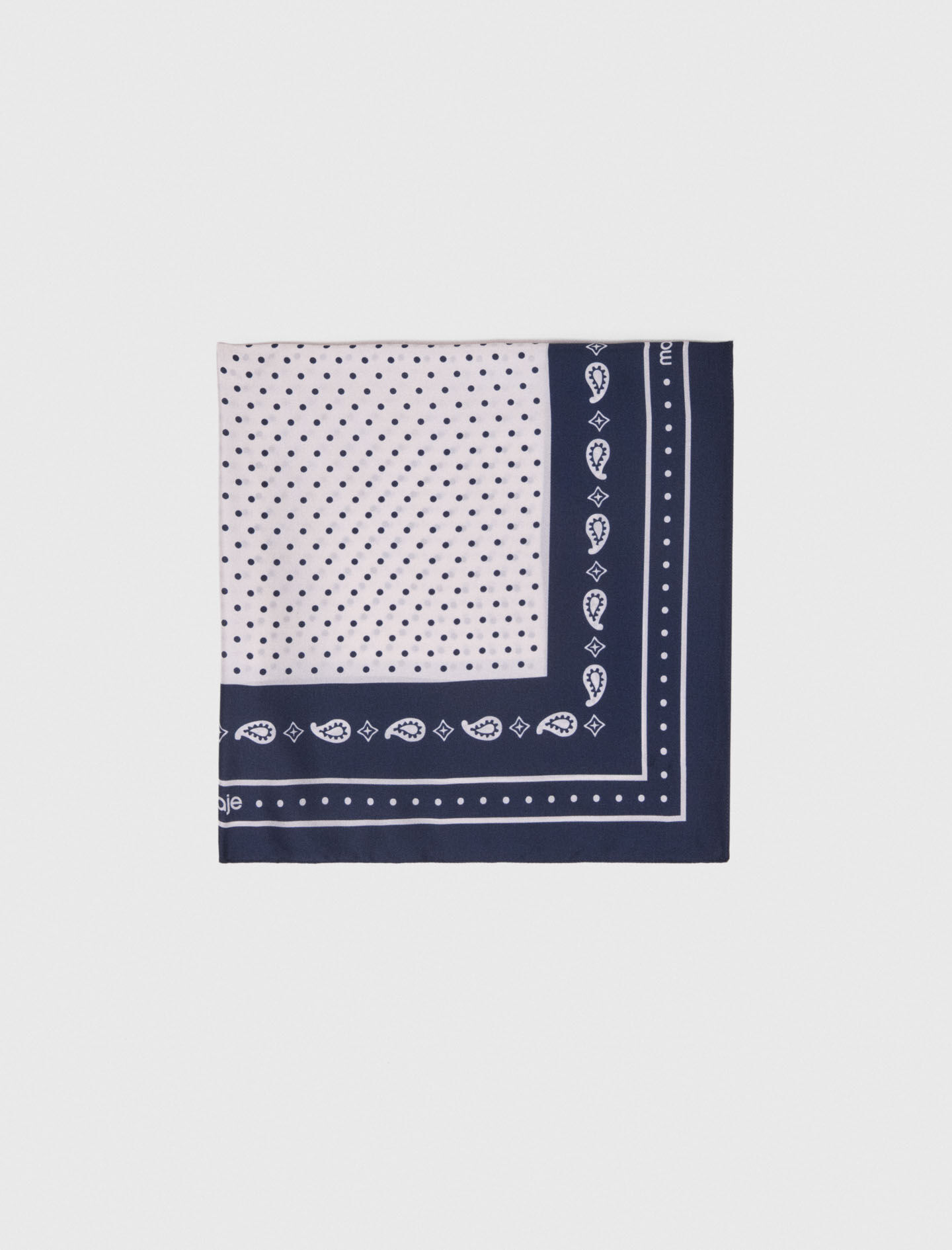 Bandana 60x60 imprimé en soie