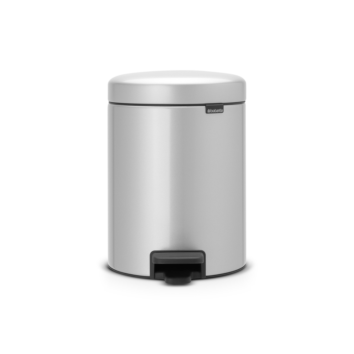 Brabantia NewIcon Pedaalemmer, 5 liter, kunststof binnenemmer - Metallic Grey