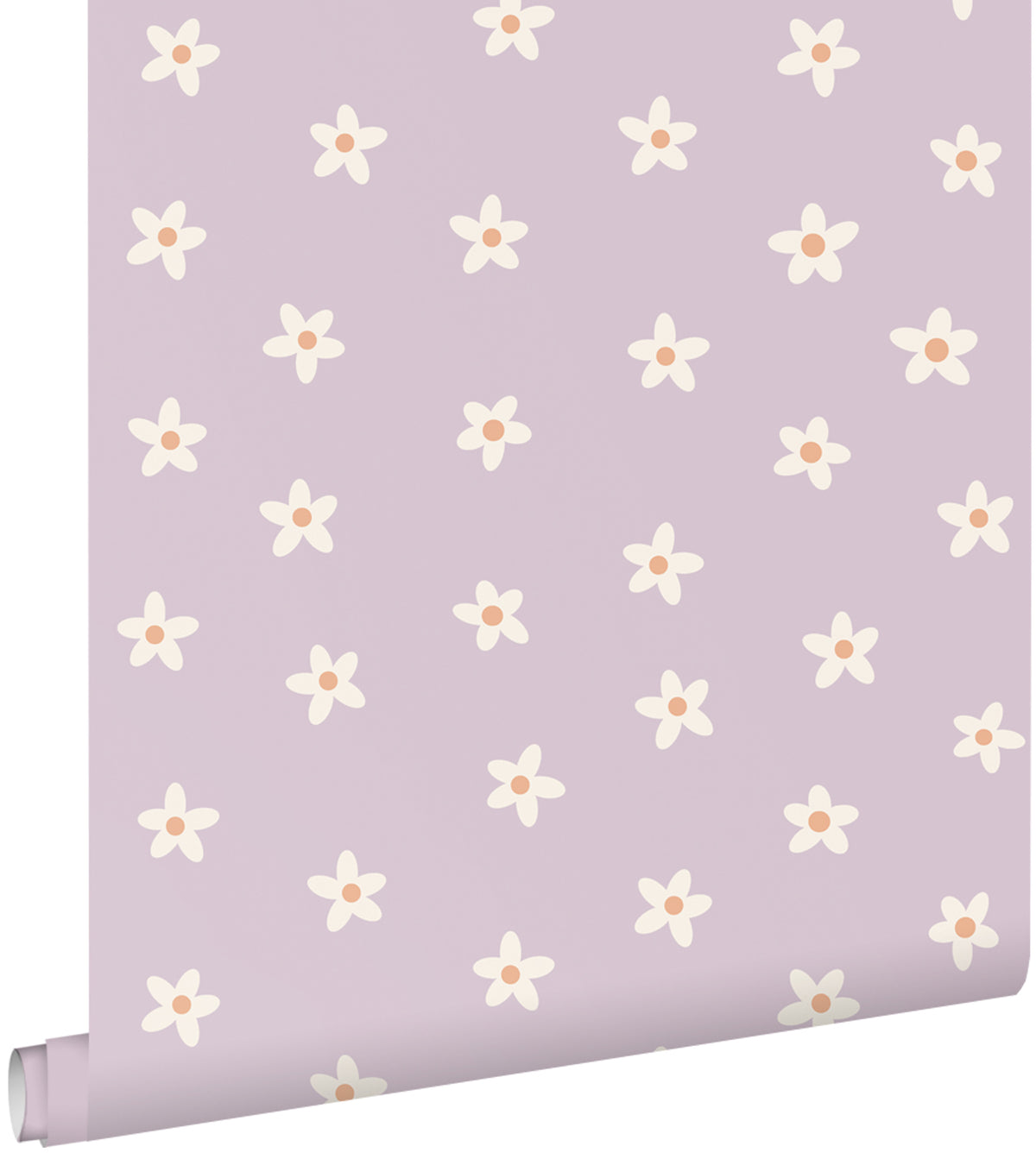 ESTAhome behang madeliefjes lila paars - 53 cm x 10.05 m - 131114