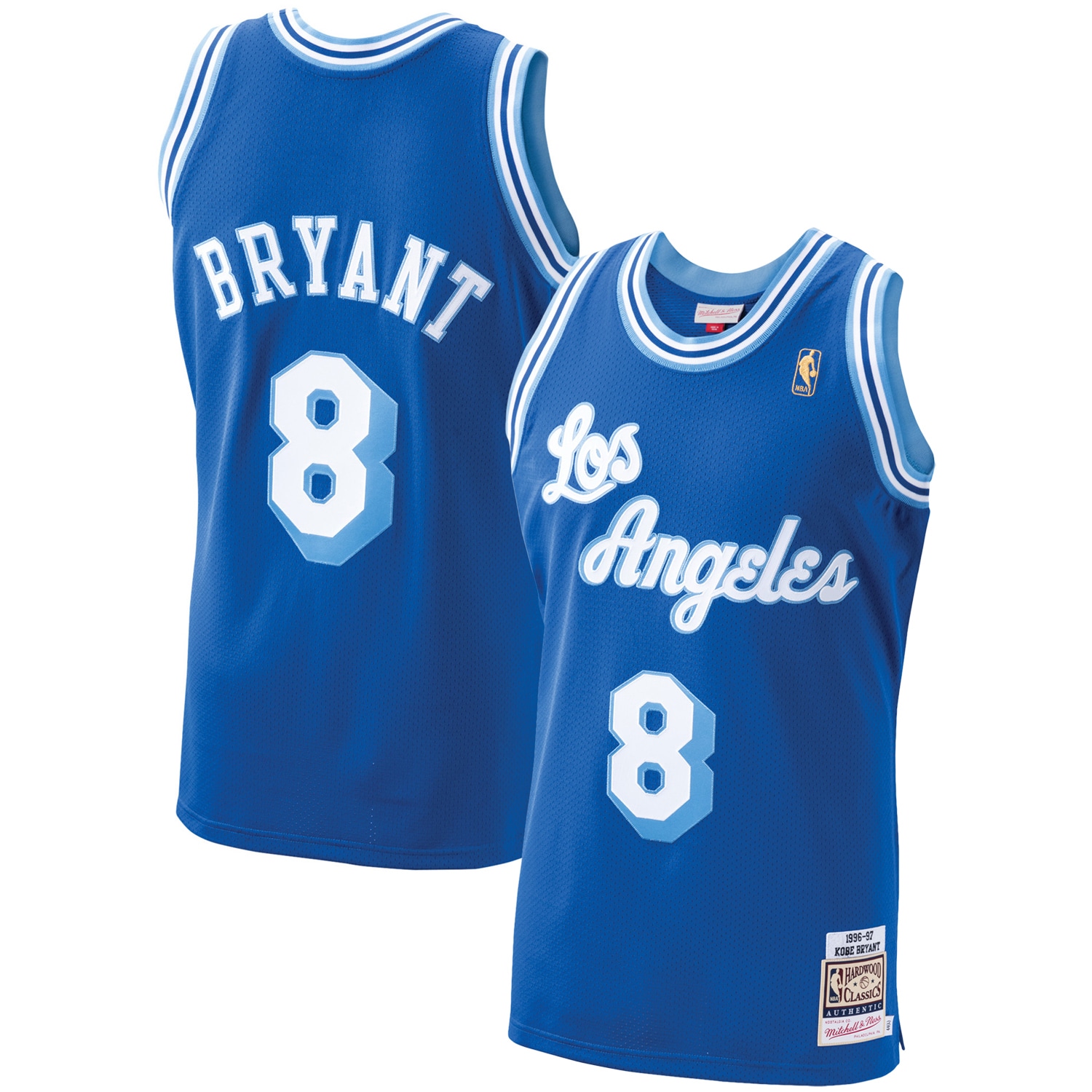 Men's Los Angeles Lakers Kobe Bryant Purple 1996/97 Hardwood Classics Authentic Jersey/Gold/Royal