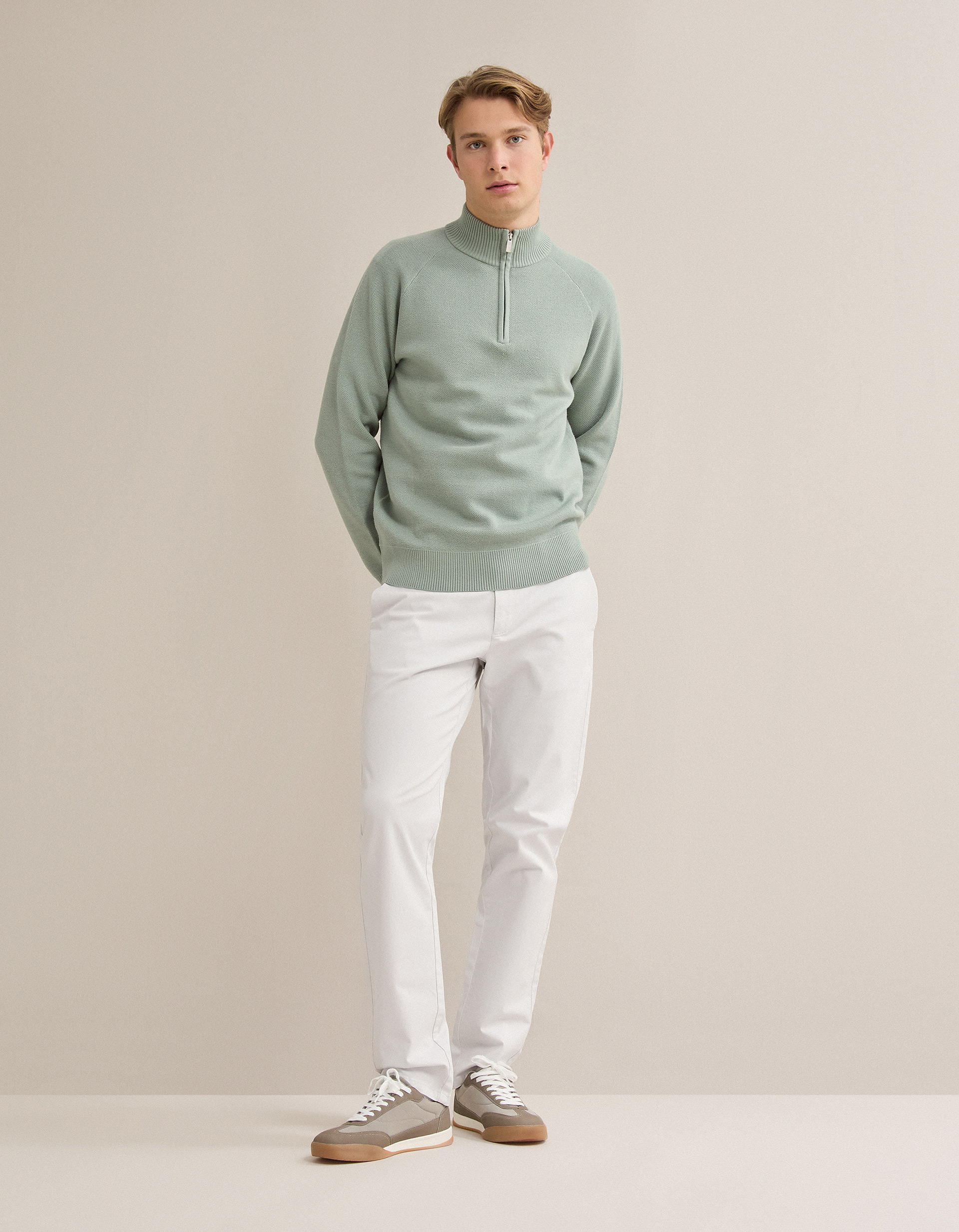 Calças Chino Slim, Homem, Branco