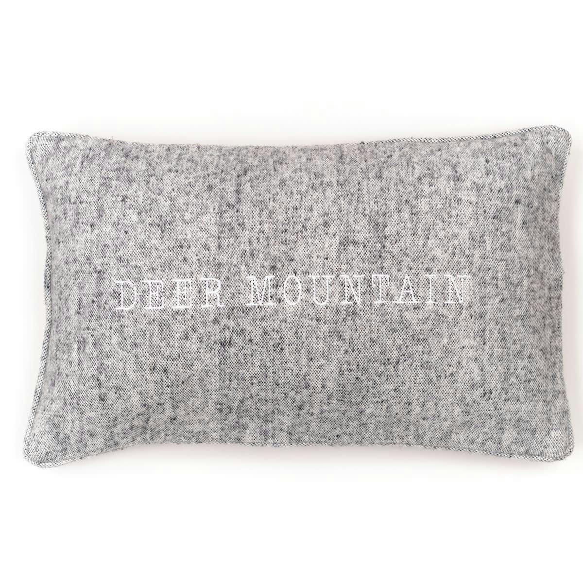 MOUNTAIN - Coussin déhoussable réversible en coton gris 30x50