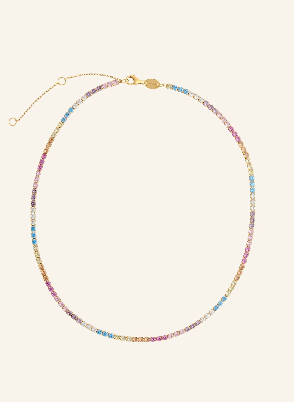 OHH LUILU Kette TENNIS CHOKER PASTEL RAINBOW by GLAMBOU