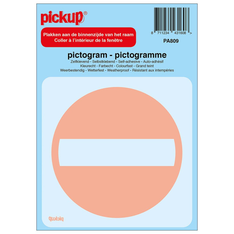 Pictogramme adhésif en vinyle entrée interdite 10 x 10 cm PICKUP