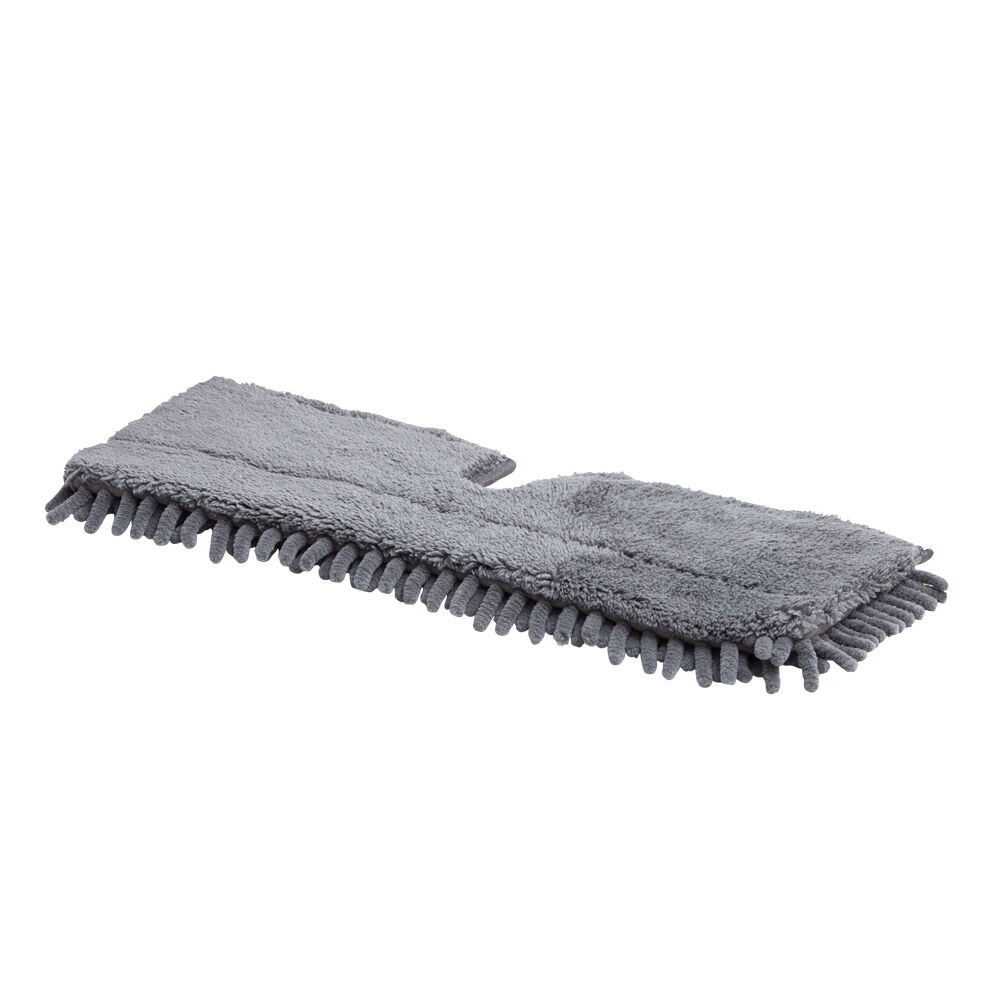 Recharge pour balai plat duo microfibre chenille gris