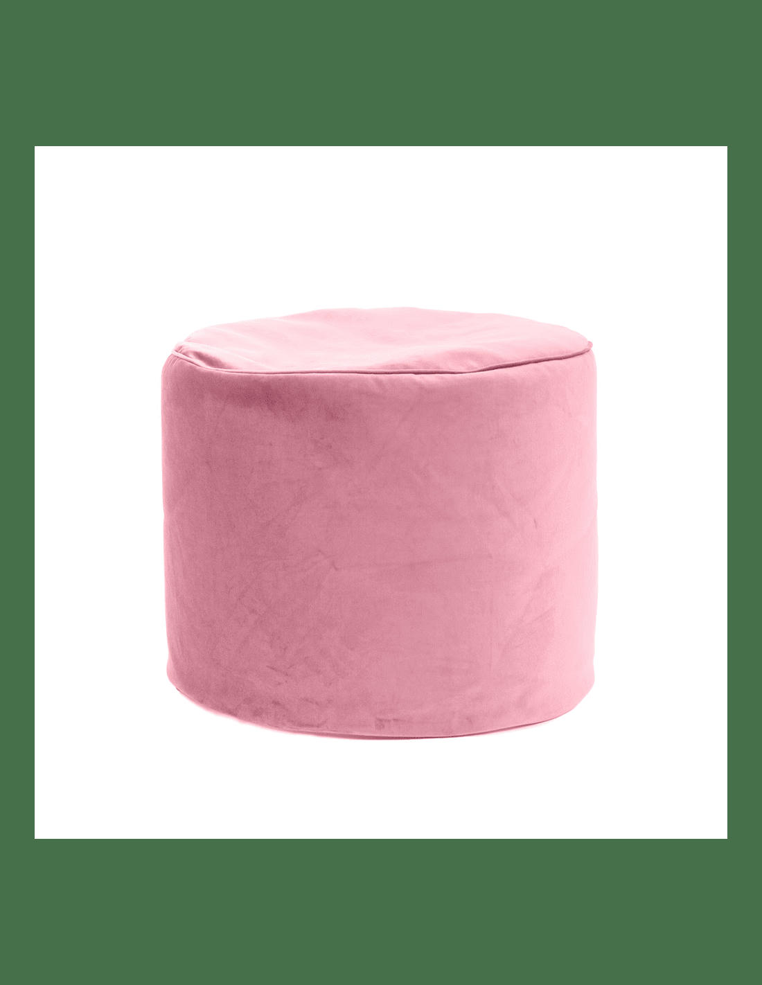 JUMBO VELVET - Pouf rond d'intérieur en velours dragée
