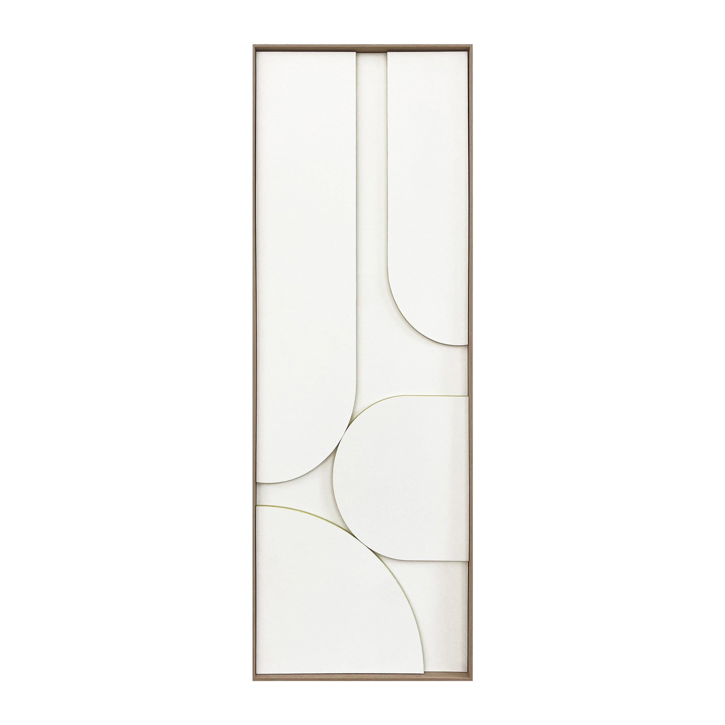 by fonQ Raised Abstraction Schilderij - Balanced - 40 x 118 cm - Lime