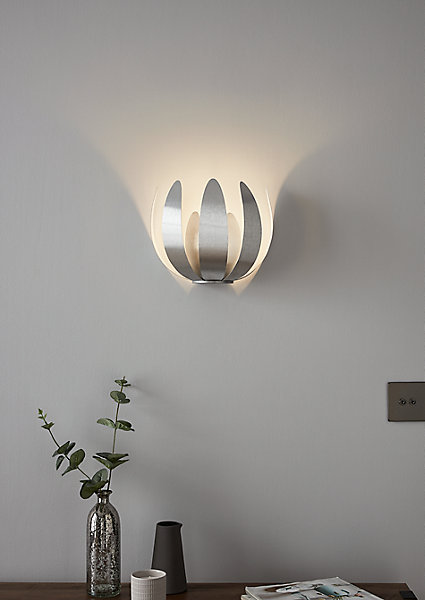 Applique murale Pleiones E14 IP20 argent