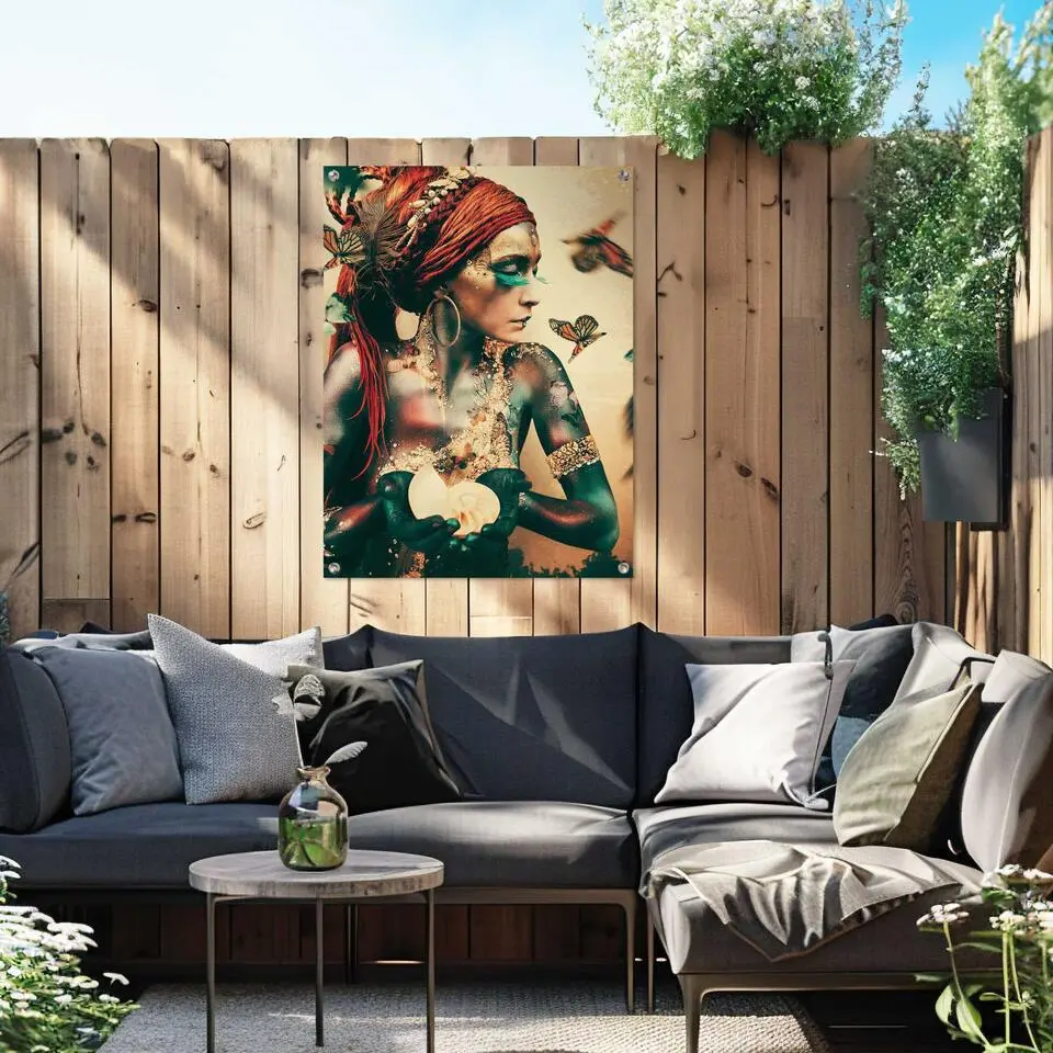 Tuinposter Jaime Ibarra - Bohemian Chic - 80 x 60 - Oranje